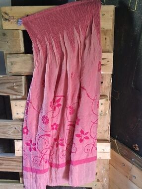 Lapis Strapless Pink Floral Maxi Dress
